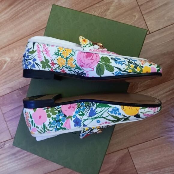 New with Box Gucci Ken Scott Jordaan Floral Print Loafer EU 37 - Picture 4 of 8